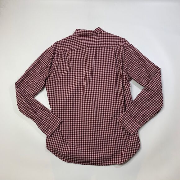 Bonobos Shirt Mens L Large Plum Rose Pink SLIM Fit Check Button Down Long Sleeve - Picture 7 of 9